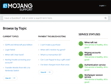 Tablet Screenshot of help.mojang.com